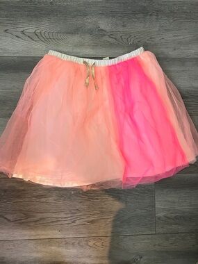 Crewcuts Peach and Hot Pink Ombre Tulle Skirt 14yrs